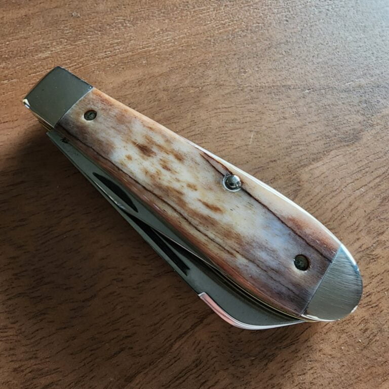 TSA Knives Exclusive Old Man Jack Caplifter w/ Sheepsfoot Brown Sugar Giraffe Bone (1 of 3) by Daniels 07/2024 knives for sale