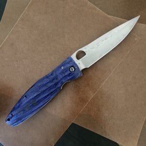 Mcusta MC-0186G SPG2/Blue Pakka Wood knives for sale