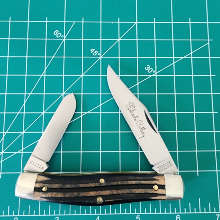 Great Eastern Cutlery #811224 Navy Blue Riverbottom Richlite knives for sale