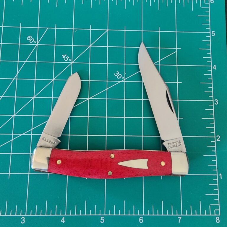 Great Eastern Cutlery #811224 Red Linen Micarta knives for sale