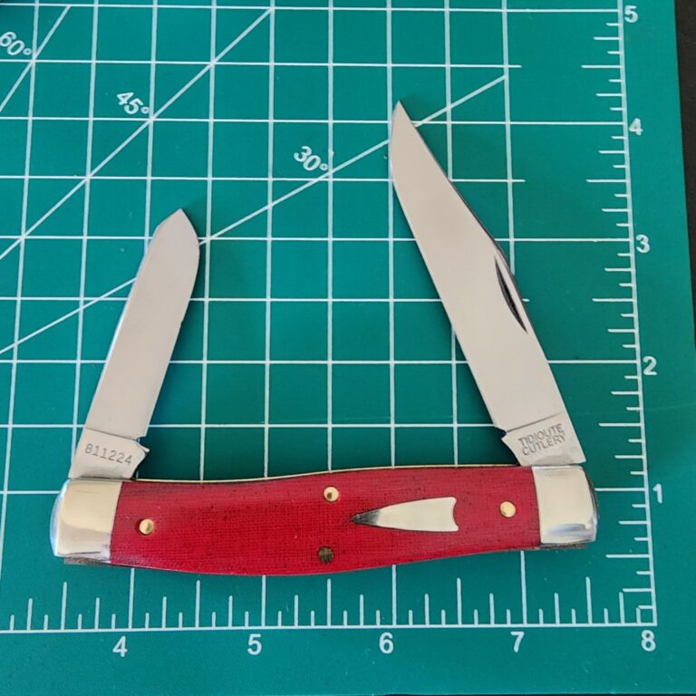 Great Eastern Cutlery #811224 Red Linen Micarta PROTOTYPE knives for sale