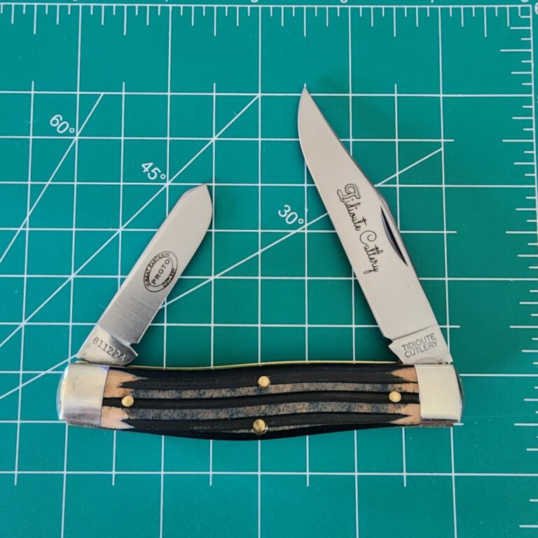 Great Eastern Cutlery #811224 Navy Blue Riverbottom Richlite PROTOTYPE knives for sale