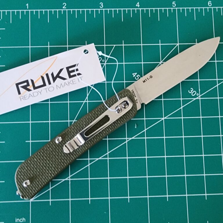 RUIKE M11 Criterion Collection Medium Slip Joint Knife in Green G-10 knives for sale