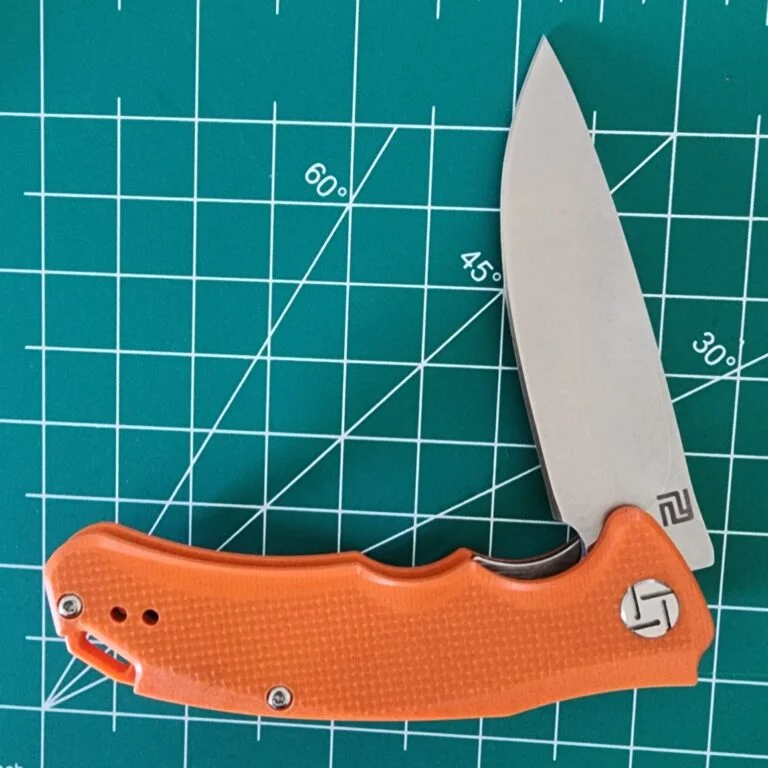 Artisan Cutlery 1702 PS-OEF in Orange G10 and D2 knives for sale