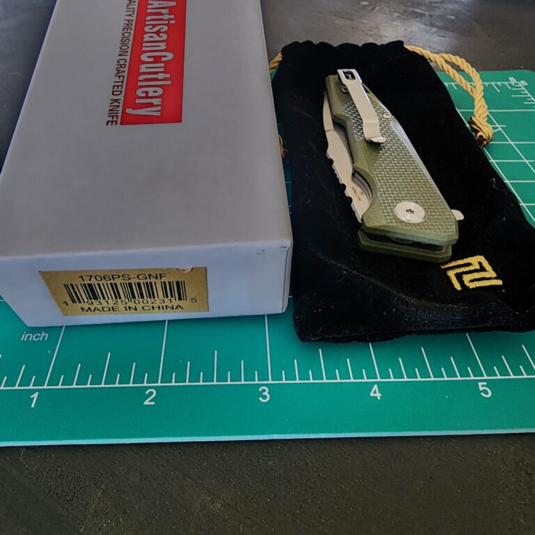 Artisan Cutlery 1706 PS-GNF in OD Green G10 and D2 knives for sale