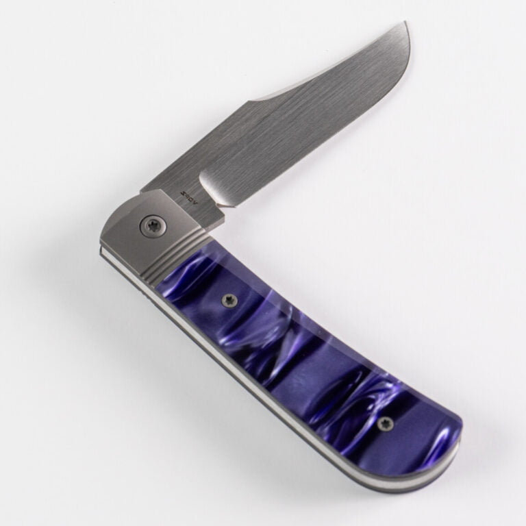 BENNY’S CLIP - KIRINITE COSMIC PURPLE HAND SATIN knives for sale