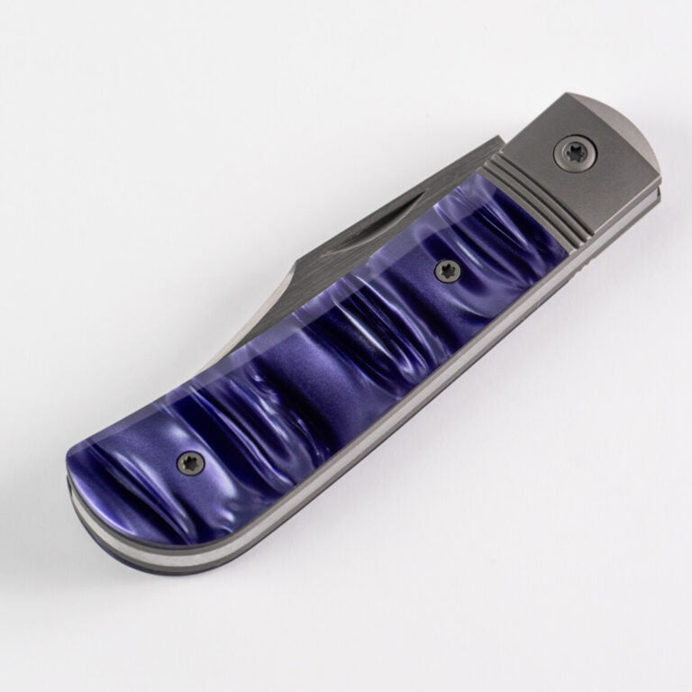 BENNY’S CLIP - KIRINITE COSMIC PURPLE HAND SATIN knives for sale