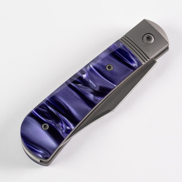 BENNY’S CLIP - KIRINITE COSMIC PURPLE HAND SATIN knives for sale