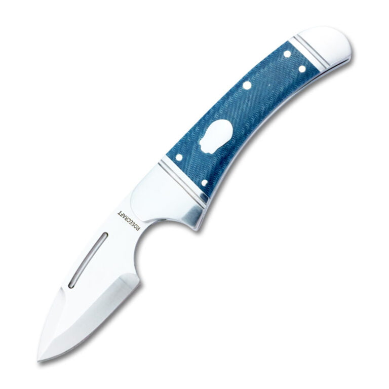 RoseCraft Blades Zambezi Blue Micarta RCT002-BM knives for sale