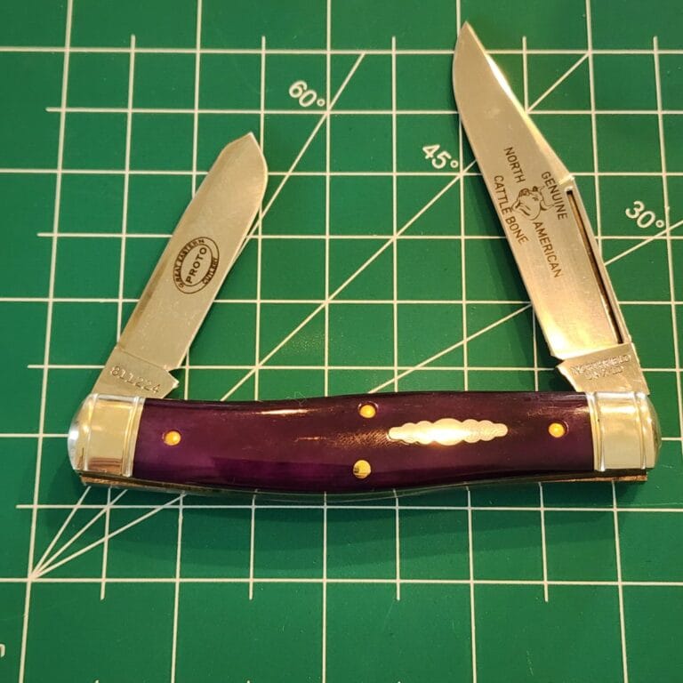 Great Eastern Cutlery #811224 Smooth Violet Cattle Bone PROTOTYPE knives for sale