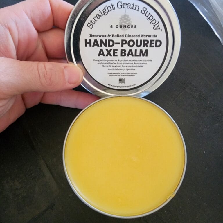 Axe Balm Hand-Poured Beeswax & Linseed Formula knives for sale