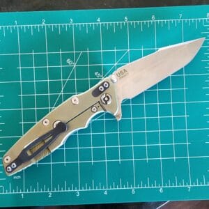 Hinderer Eklipse3.5" Harpoon Spanto Tri-Way Stonewash Bronze Blue G10 2018 Blade Show knives for sale