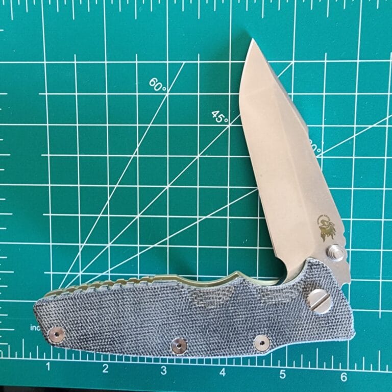 Hinderer Eklipse3.5" Harpoon Spanto Tri-Way Stonewash Bronze Blue G10 2018 Blade Show knives for sale