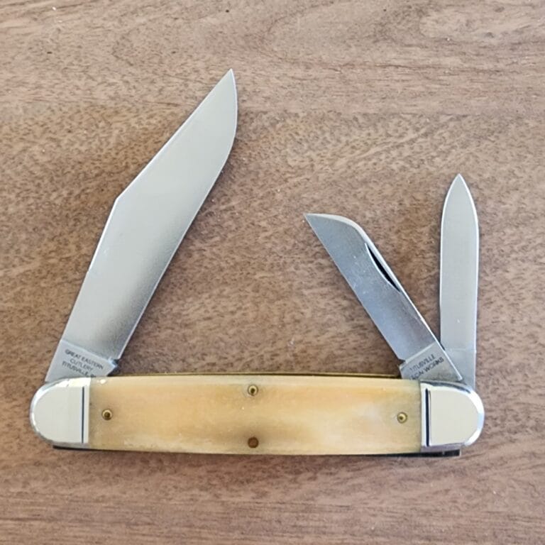 Great Eastern Cutlery #981316 Smooth White Bone (1 of 2 made) knives for sale