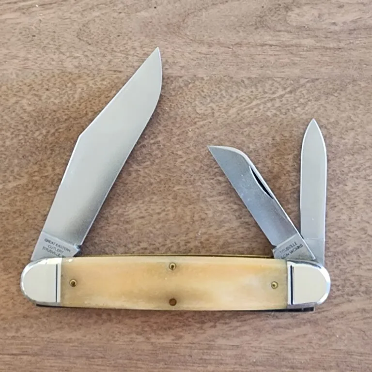 Great Eastern Cutlery #981316 Smooth White Bone (1 of 2 made) knives for sale