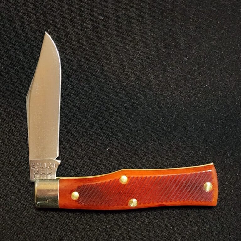 Great Eastern Cutlery #221124 Burnt Orange Sawcut Bone knives for sale