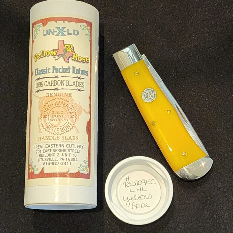 Great Eastern Cutlery #735109 EC LHL Yellow Rose Bone knives for sale