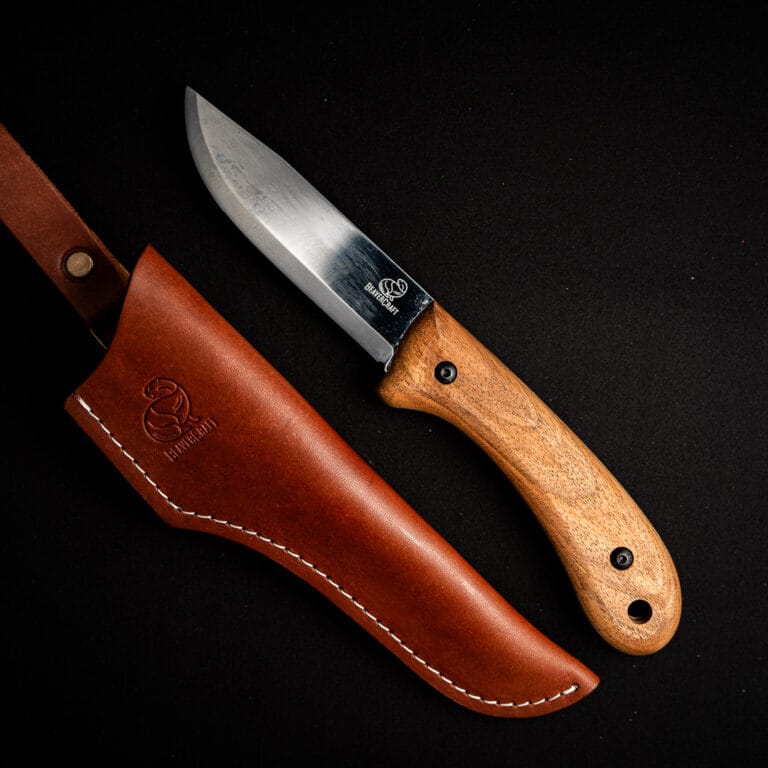 BSH2 Glacier - Carbon Steel
Bushcraft Knife Walnut Handle with Leather Sheath knives for sale