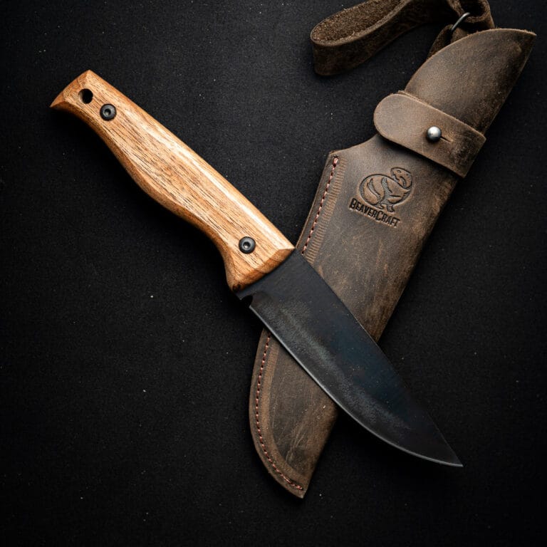 BSH3 Nightfall - Carbon Steel Fixed-
Blade Bushcraft Knife Walnut Handle with Leather Sheath knives for sale