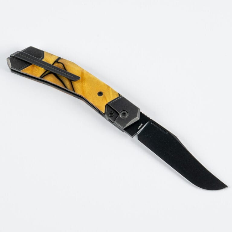 BIONIC JACK - KIRINITE LIQUID GOLD BLACKWASH knives for sale