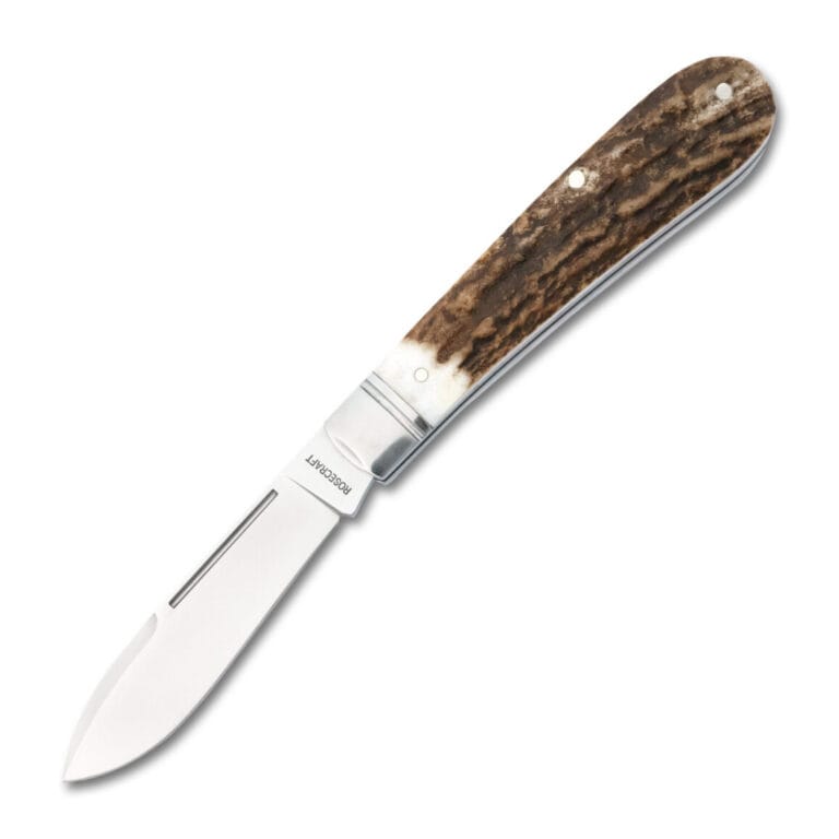 RoseCraft Blades Nolichucky Jack Vintage Moss Brown Bone RCT011-STG knives for sale