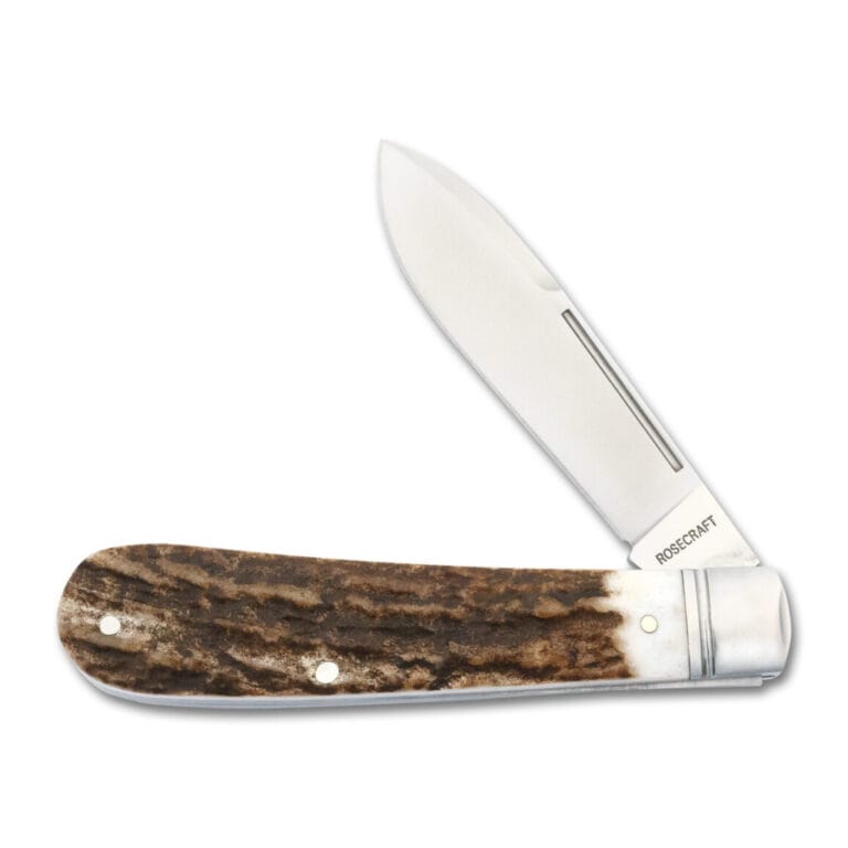 RoseCraft Blades Nolichucky Jack Vintage Moss Brown Bone RCT011-STG knives for sale