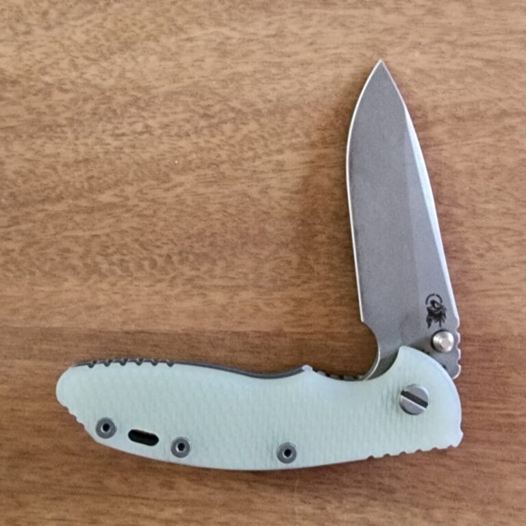 Hinderer XM-18 3.5" S45VN Spearpoint Tri-Way Working Finish Translucent Green G10 Gently Used knives for sale