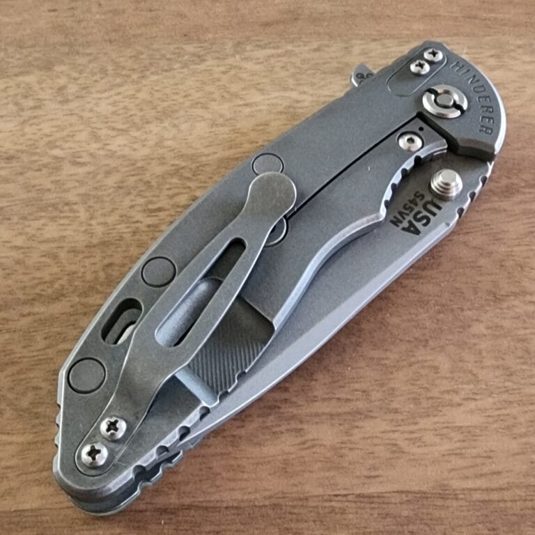 Hinderer XM-18 3.5" S45VN Spearpoint Tri-Way Working Finish Translucent Green G10 Gently Used knives for sale