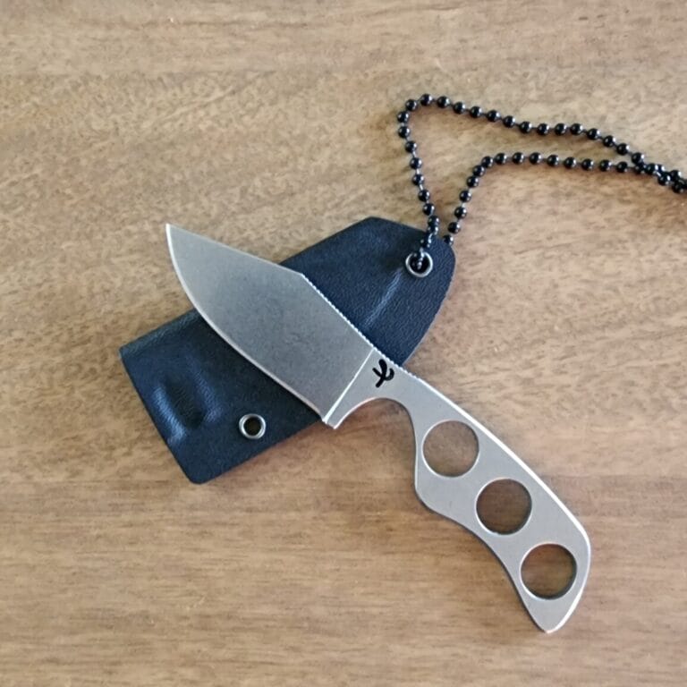 FBP Fred Perrin By Max Knives "Supper" Skeletal Neck Knife 5.75" OAL knives for sale