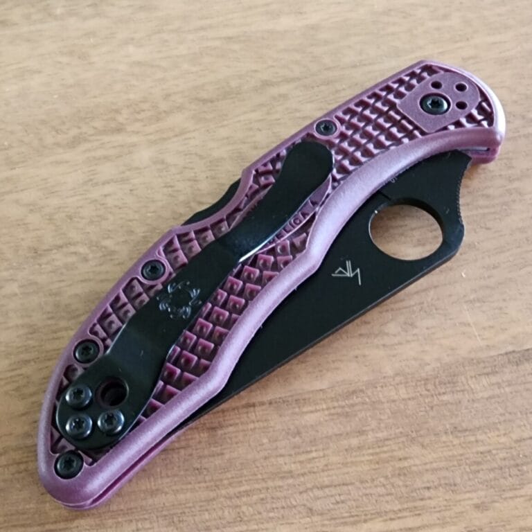 Spyderco Delica 4 Burgundy FRN BK PD1 PE C11BGBKP knives for sale