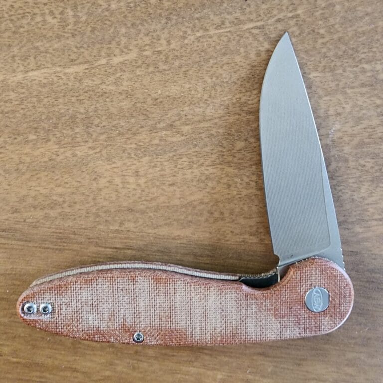 ABW American Blade Works Liner Lock in 20CV and Brown Micarta knives for sale