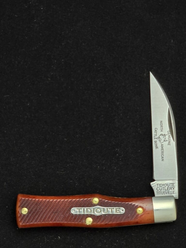 Great Eastern Cutlery #220124 Burnt Orange Sawcut Bone knives for sale