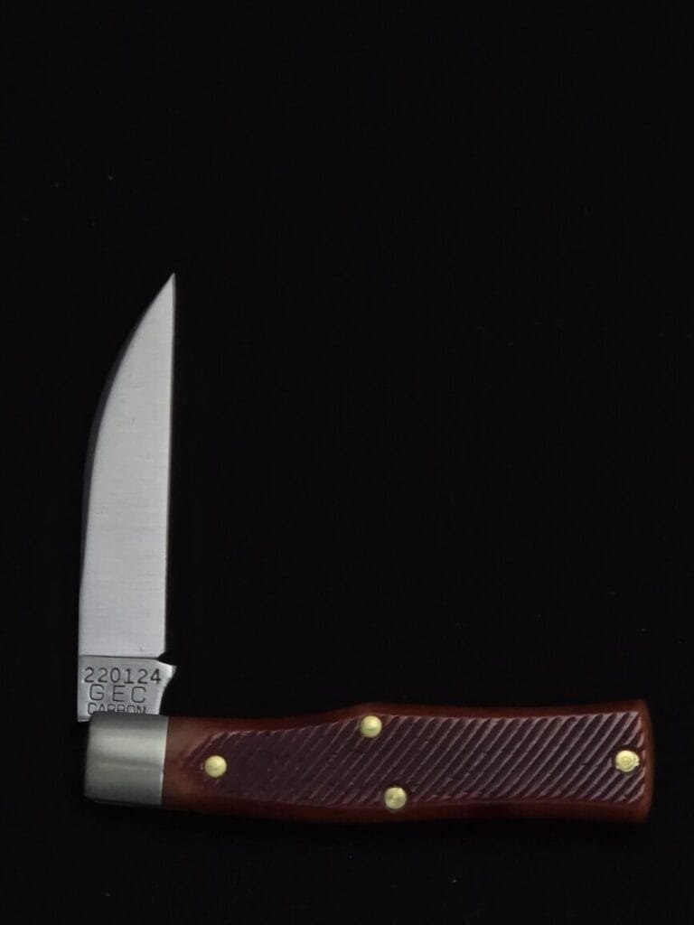 Great Eastern Cutlery #220124 Burnt Orange Sawcut Bone knives for sale