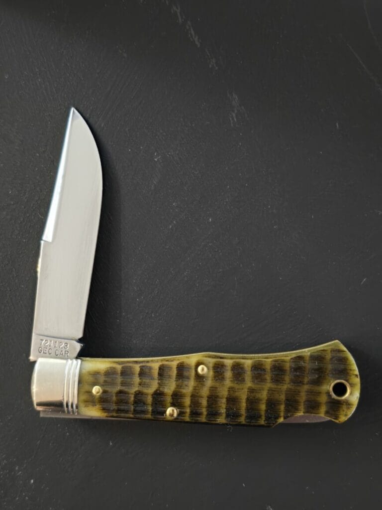 Great Eastern Cutlery #721123 LB C Green Jigged Bone knives for sale