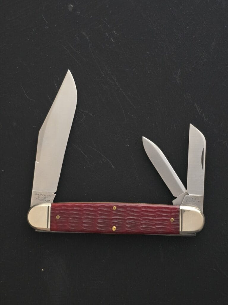 Great Eastern Cutlery #981416 W Cranberry Jig Bone knives for sale