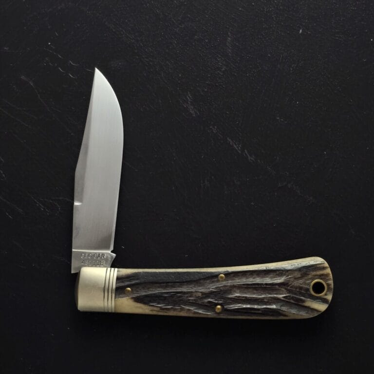 Great Eastern Cutlery #431118 Antique Green Jigged Bone knives for sale