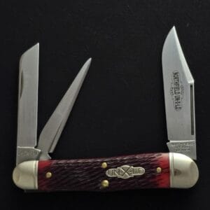 Great Eastern Cutlery #291319 Blood Red Jigged Bone knives for sale