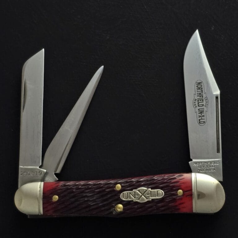 Great Eastern Cutlery #291319 Blood Red Jigged Bone knives for sale