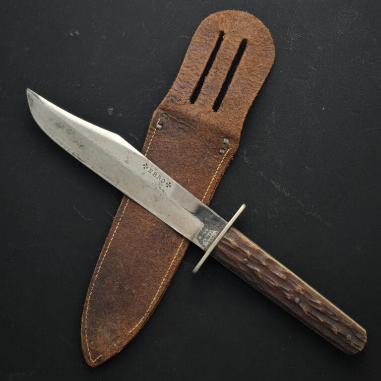 Alfred Williams Sheffield England Vintage Fixed Blade *EBRO* 19th C. Belt Fighting Knife knives for sale