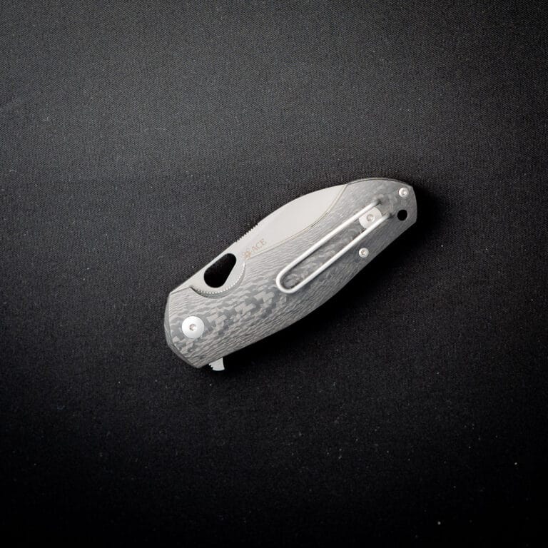 GiantMouse ACE Biblio - Carbon Fiber with Satin Blade Discounted "Rescue Mouse" knives for sale