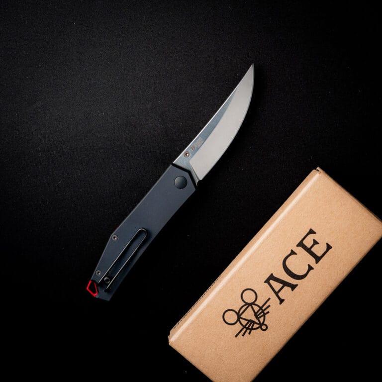 GiantMouse ACE Clyde in Black Aluminum Discounted "Rescue Mouse" knives for sale