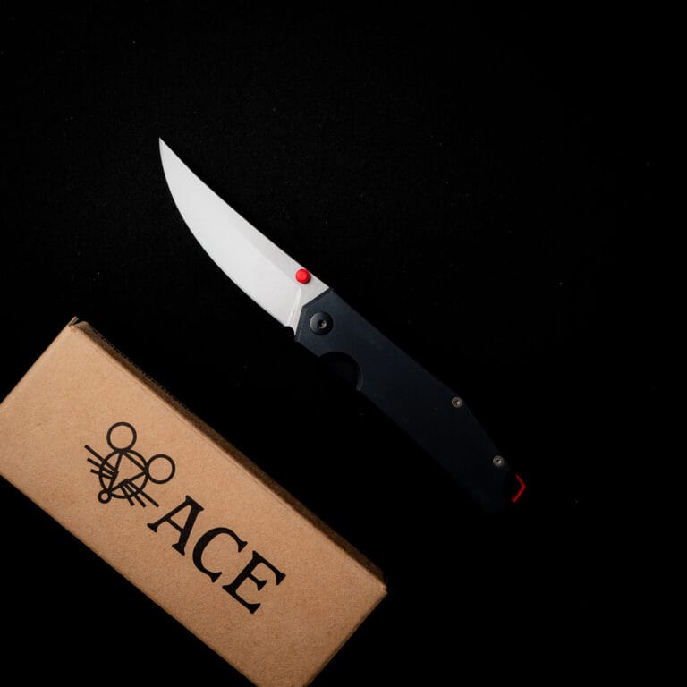 GiantMouse ACE Clyde in Black Aluminum Discounted "Rescue Mouse" knives for sale