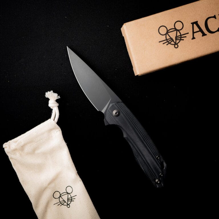 GiantMouse ACE Corta - Black G10 Blackout Discounted "Rescue Mouse" knives for sale