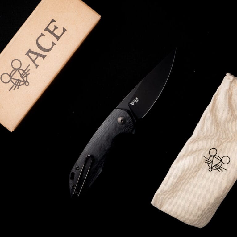 GiantMouse ACE Corta - Black G10 Blackout Discounted "Rescue Mouse" knives for sale