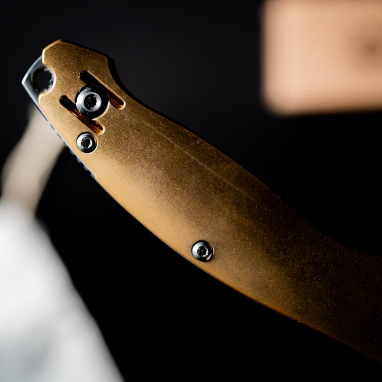 GiantMouse ACE Farley - Brass Discounted "Rescue Mouse" knives for sale