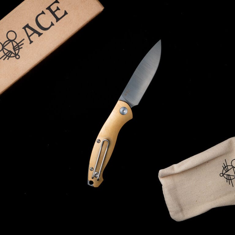 GiantMouse ACE Farley - Green Canvas Discounted "Rescue Mouse" knives for sale