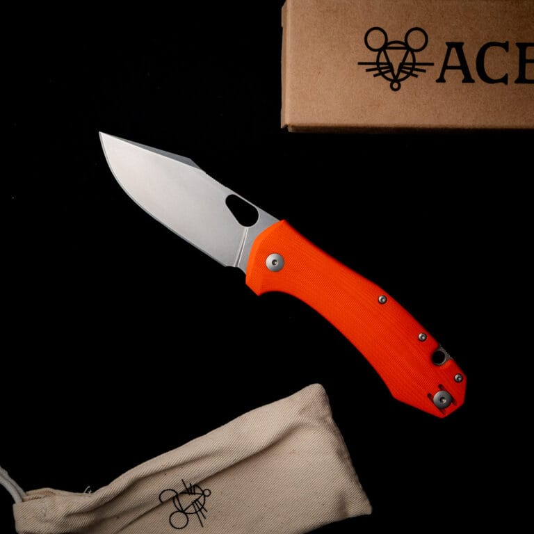 GiantMouse ACE Grand - Orange G10 Discounted "Rescue Mouse" knives for sale