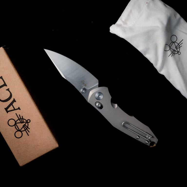 GiantMouse ACE Nazca - Titanium Discounted "Rescue Mouse" knives for sale