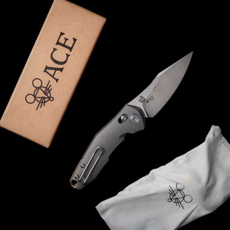 GiantMouse ACE Nazca - Titanium Discounted "Rescue Mouse" knives for sale