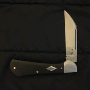 K'Roo Custom B. Chrisman Design Swayback Wharncliffe "Raven" in African Zebra Wood knives for sale